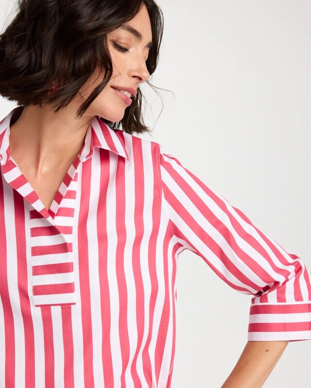 No Iron Striped Stretch Tunic - image 4